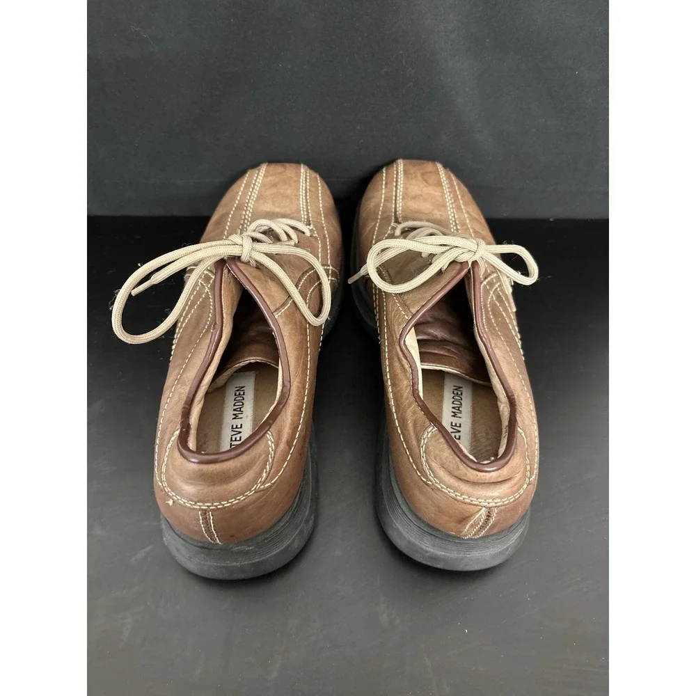 Steve Madden Maximus men's brown leather oxford shoes